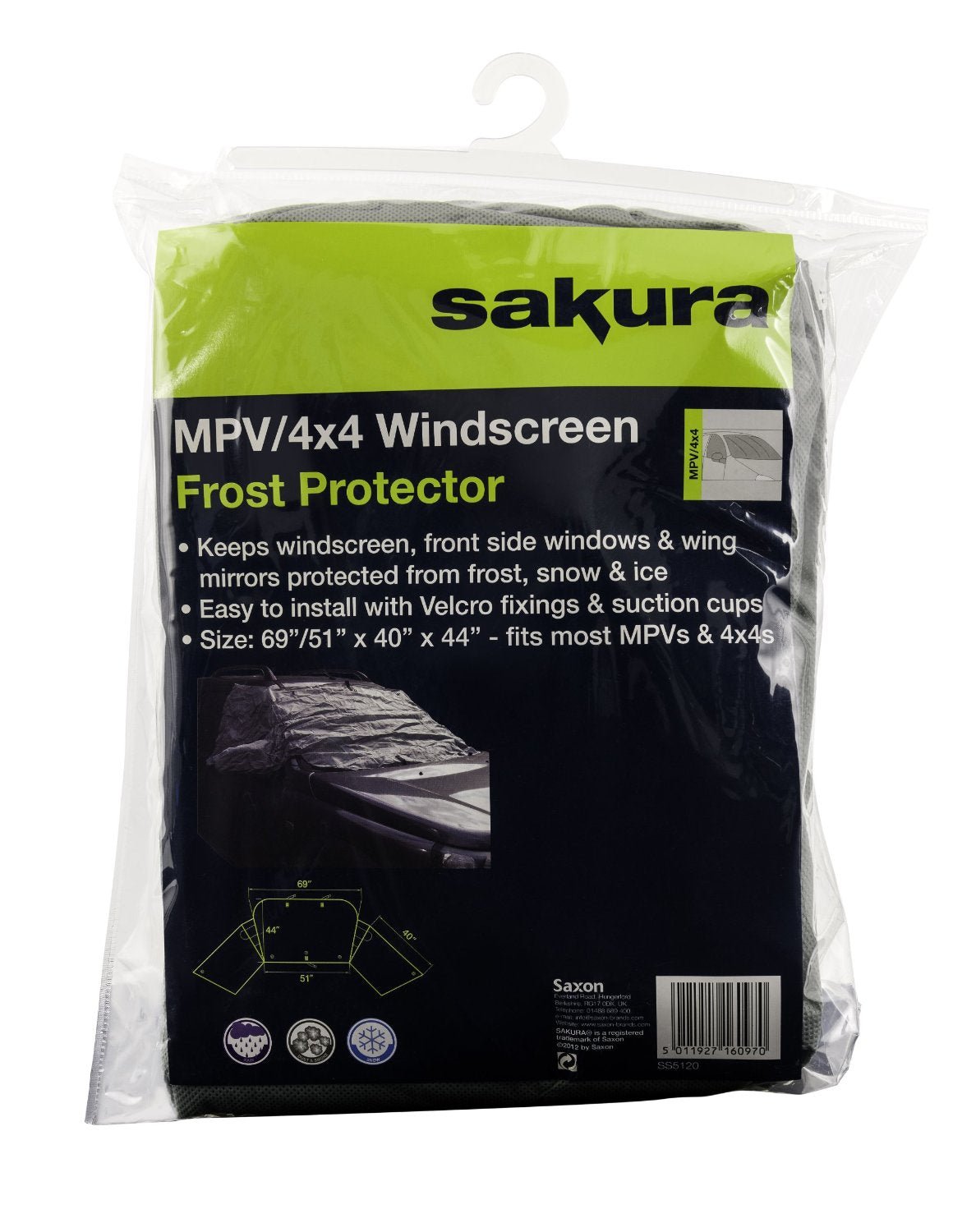 Sakura Car / MPV / 4x4 Windscreen Frost Protector Wrap Around Winter Frost / Snow Cover