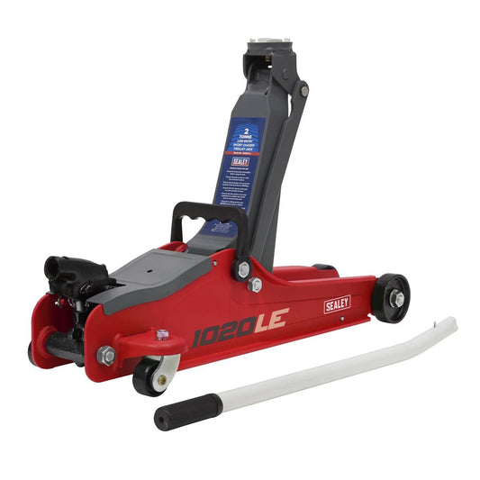 Sealey 1020LE Low Profile Short Chassis Trolley Jack 2 Tonne - Red