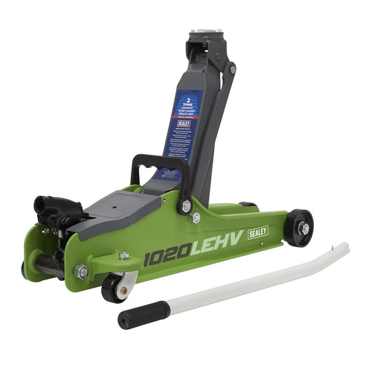 Sealey 1020LEHV Low Profile Short Chassis Trolley Jack 2 Tonne - Green