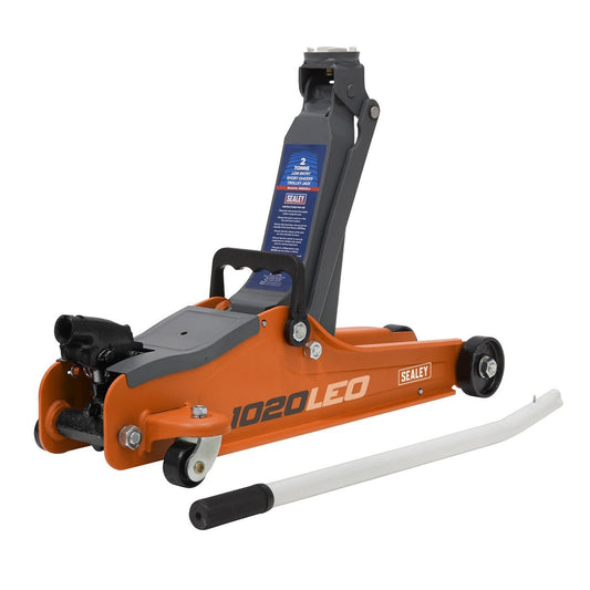 Sealey 1020LEO Low Profile Short Chassis Trolley Jack 2 Tonne - Orange