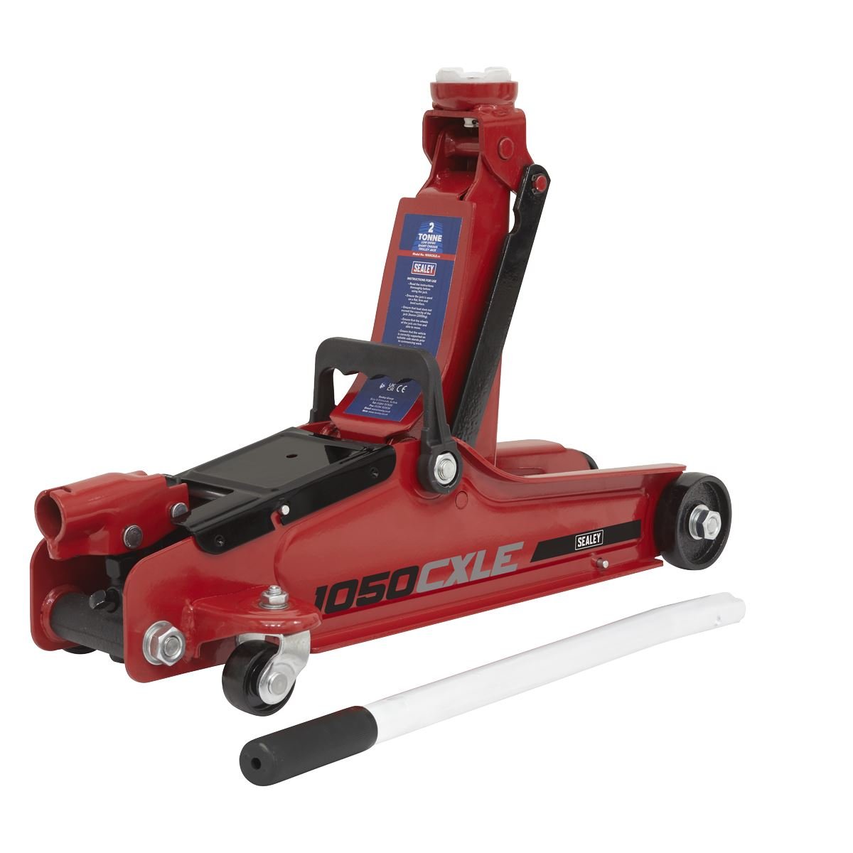 Sealey 1050CXLE Low Profile Short Chassis Trolley Jack 2 Tonne