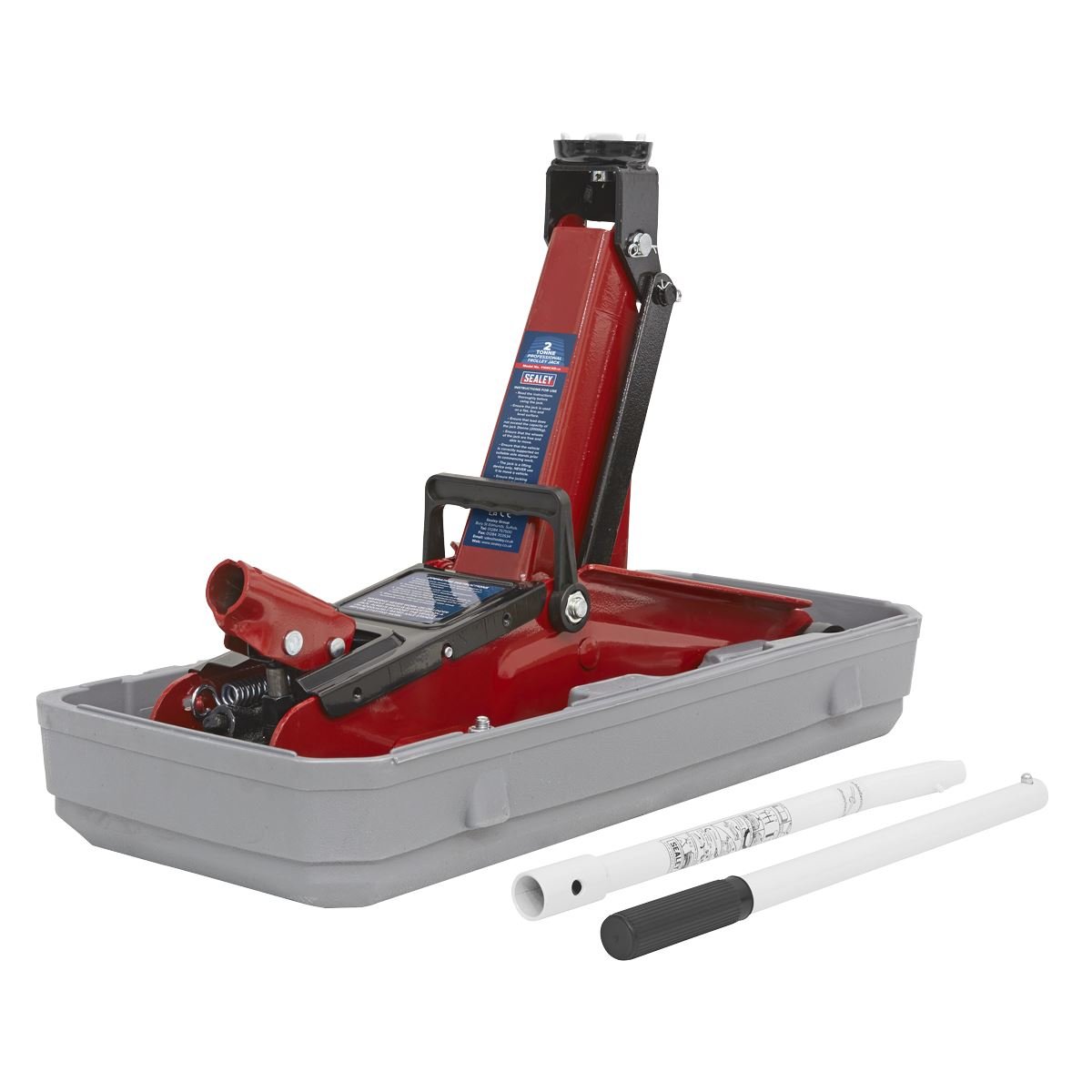 Sealey 1100CXD Short Chassis Trolley Jack with Storage Case 2 Tonne