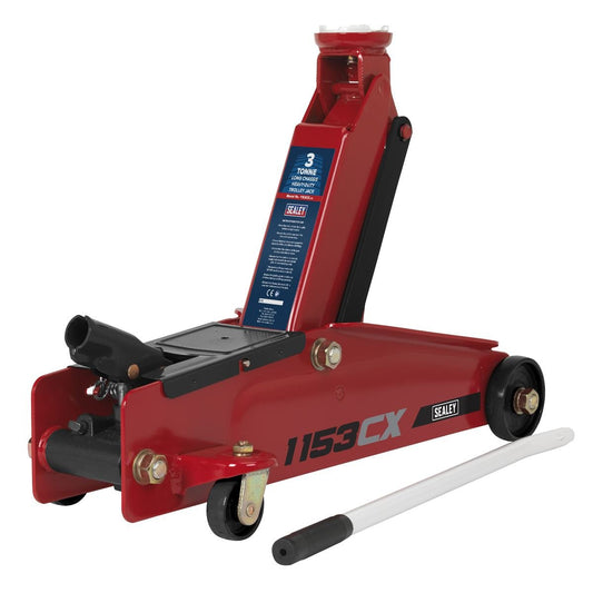 Sealey 1153CX Long Reach Heavy - Duty Trolley Jack 3 Tonne