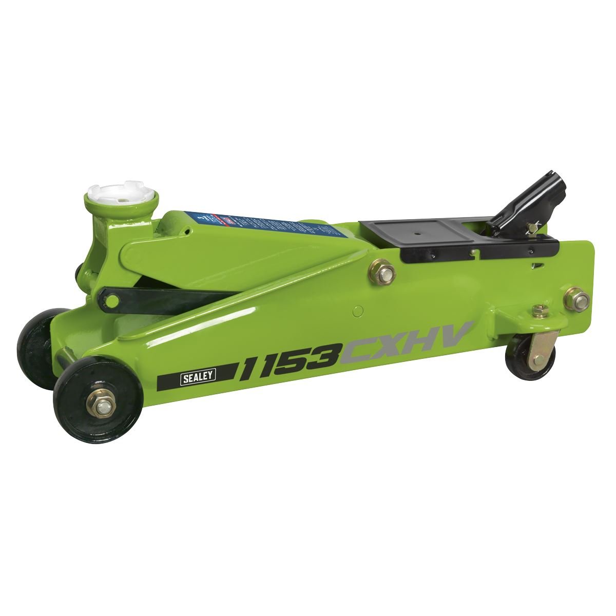 Sealey 1153CXHV Long Reach Heavy - Duty Trolley Jack 3 Tonne - Green