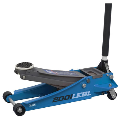 Sealey 2001LEBL Low Profile Rocket Lift Trolley Jack 2.25 Tonne - Blue