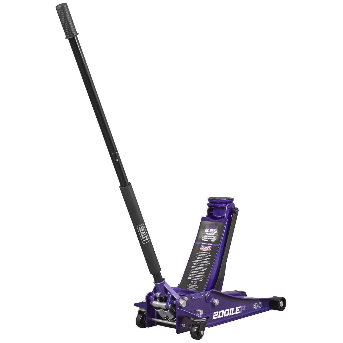 Sealey 2001LEP Low Profile Rocket Lift Trolley Jack 2.25 Tonne - Purple-McCormickTools