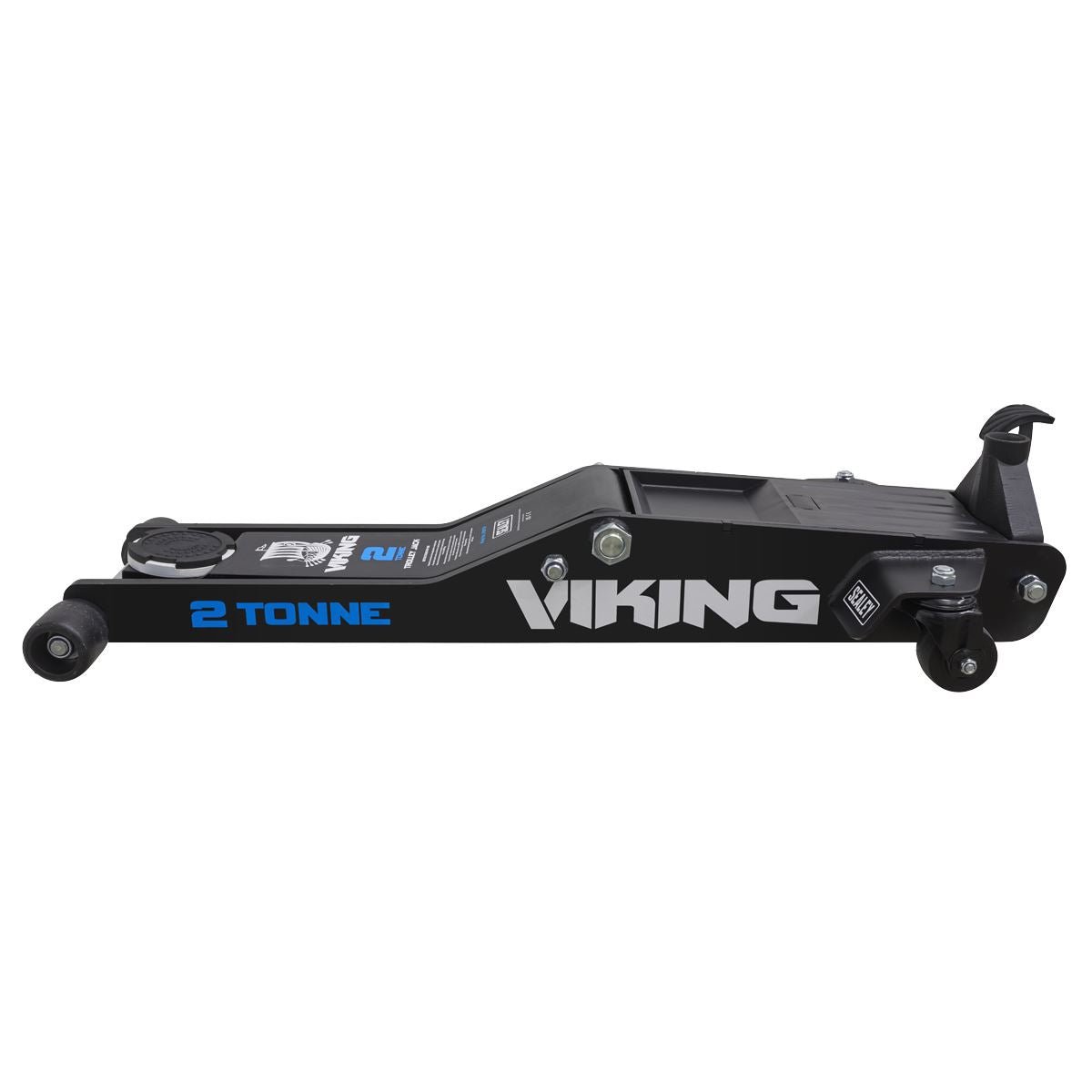 Sealey 2100TB Viking Low Profile Professional Long Reach Trolley Jack with Rocket Lift 2 Tonne