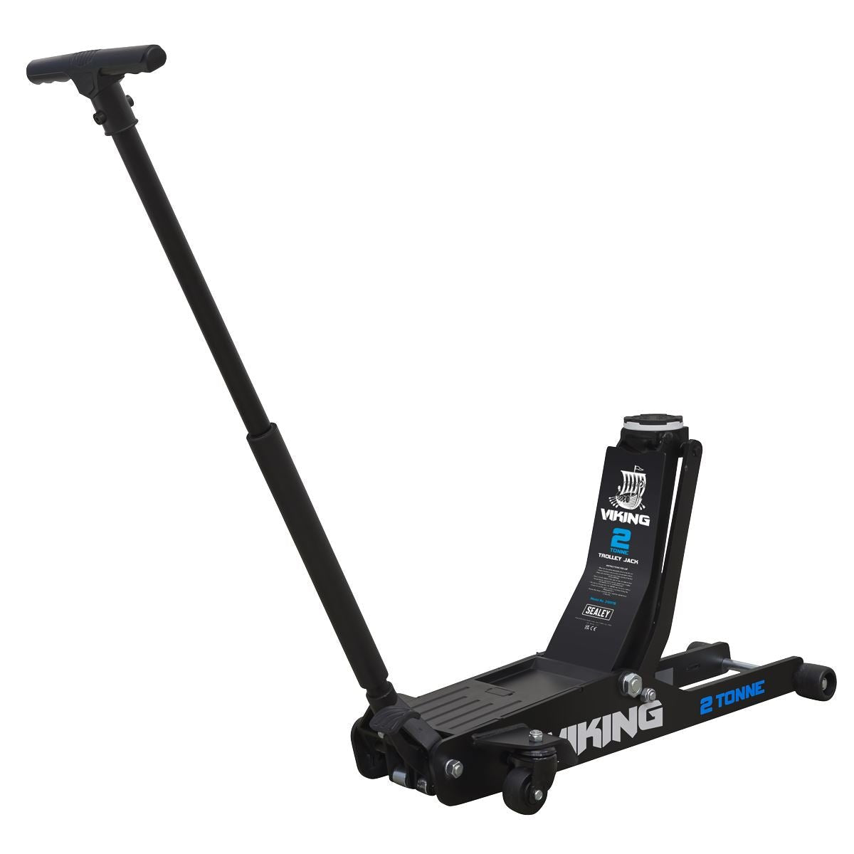 Sealey 2100TB Viking Low Profile Professional Long Reach Trolley Jack with Rocket Lift 2 Tonne