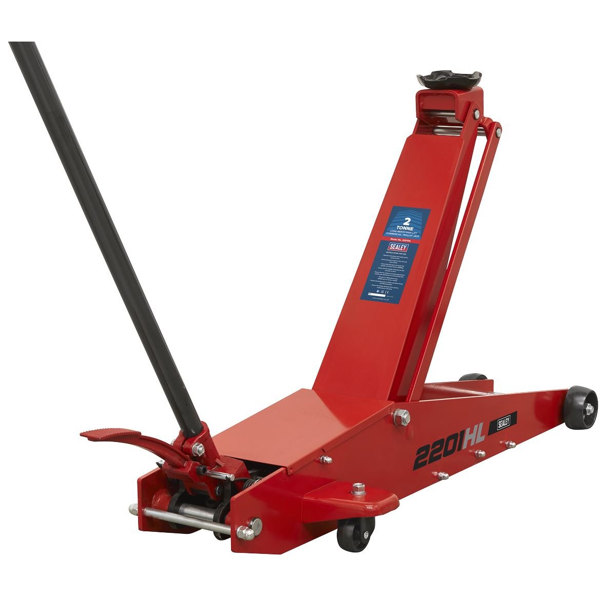 Sealey 2201HL Long Reach High Lift Commercial Trolley Jack 2 Tonne