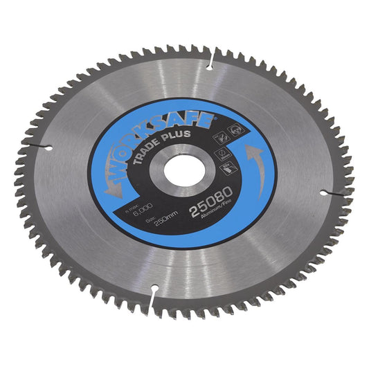 Sealey 25080/Ali Aluminium Cutting TCT Saw Blade Ø250 x 30mm - 80tpu