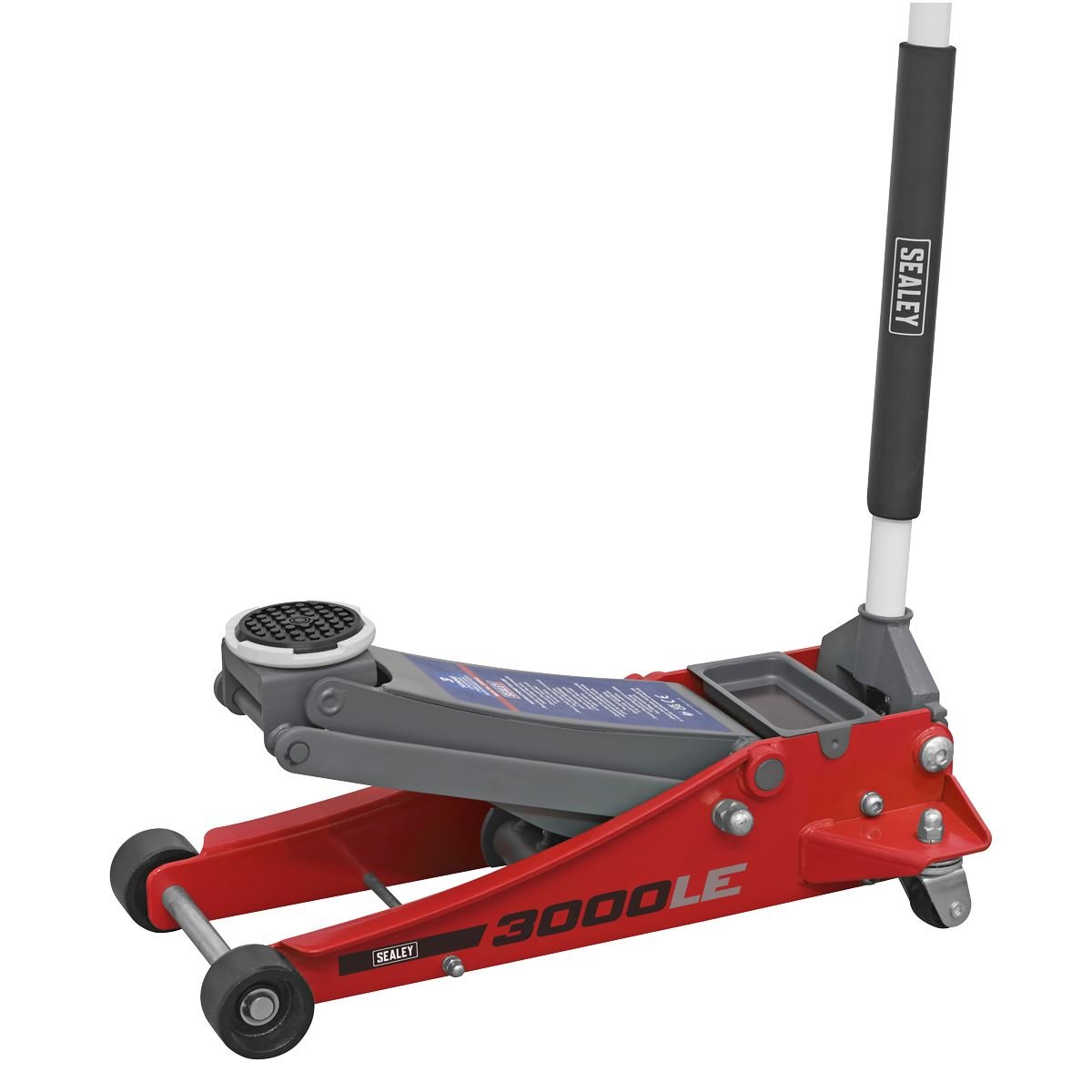 Sealey 3000LE Low Profile Trolley Jack with Rocket Lift 3 Tonne - Red