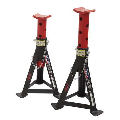 Sealey 3010CX Standard Chassis Trolley Jack 3 Tonne with Axle Stands (Pair) 3 Tonne Capacity per Stand