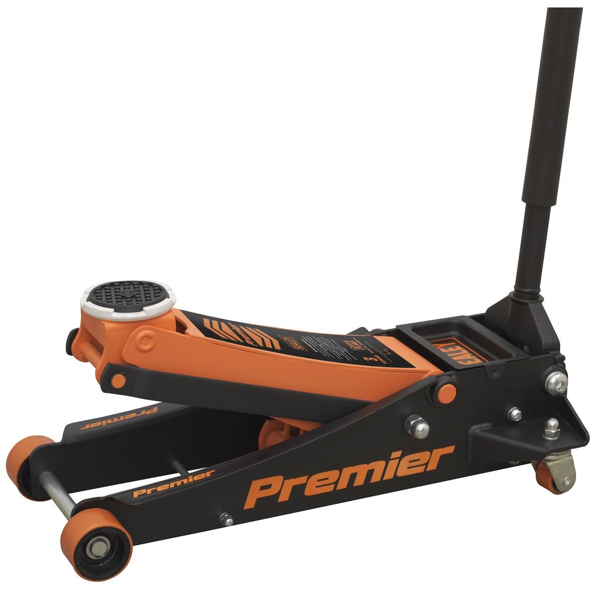 Sealey 3040AO Premier Low Profile Trolley Jack with Rocket Lift 3 Tonne - Orange