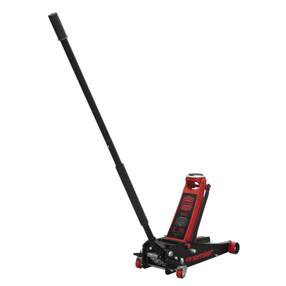 Sealey 3040AR Premier Low Profile Trolley Jack with Rocket Lift 3 Tonne - Red