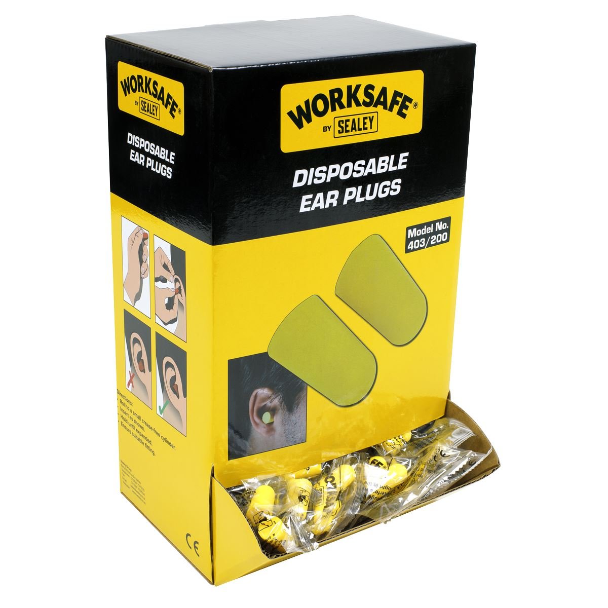 Sealey 403/200 Ear Plugs Disposable - 200 Pairs