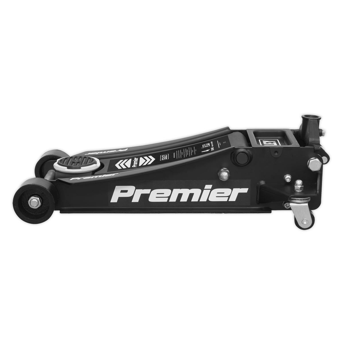 Sealey 4040AB Premier Low Profile Trolley Jack with Rocket Lift 4 Tonne - Black