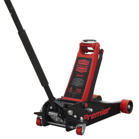 Sealey 4040AR Premier Low Profile Trolley Jack with Rocket Lift 4 Tonne - Red