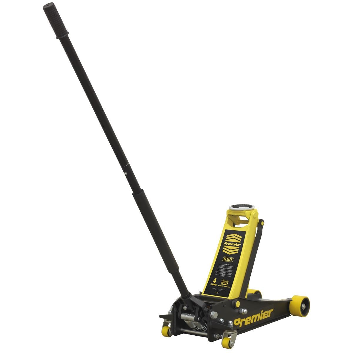 Sealey 4040AY Premier Low Profile Trolley Jack with Rocket Lift 4 Tonne - Yellow