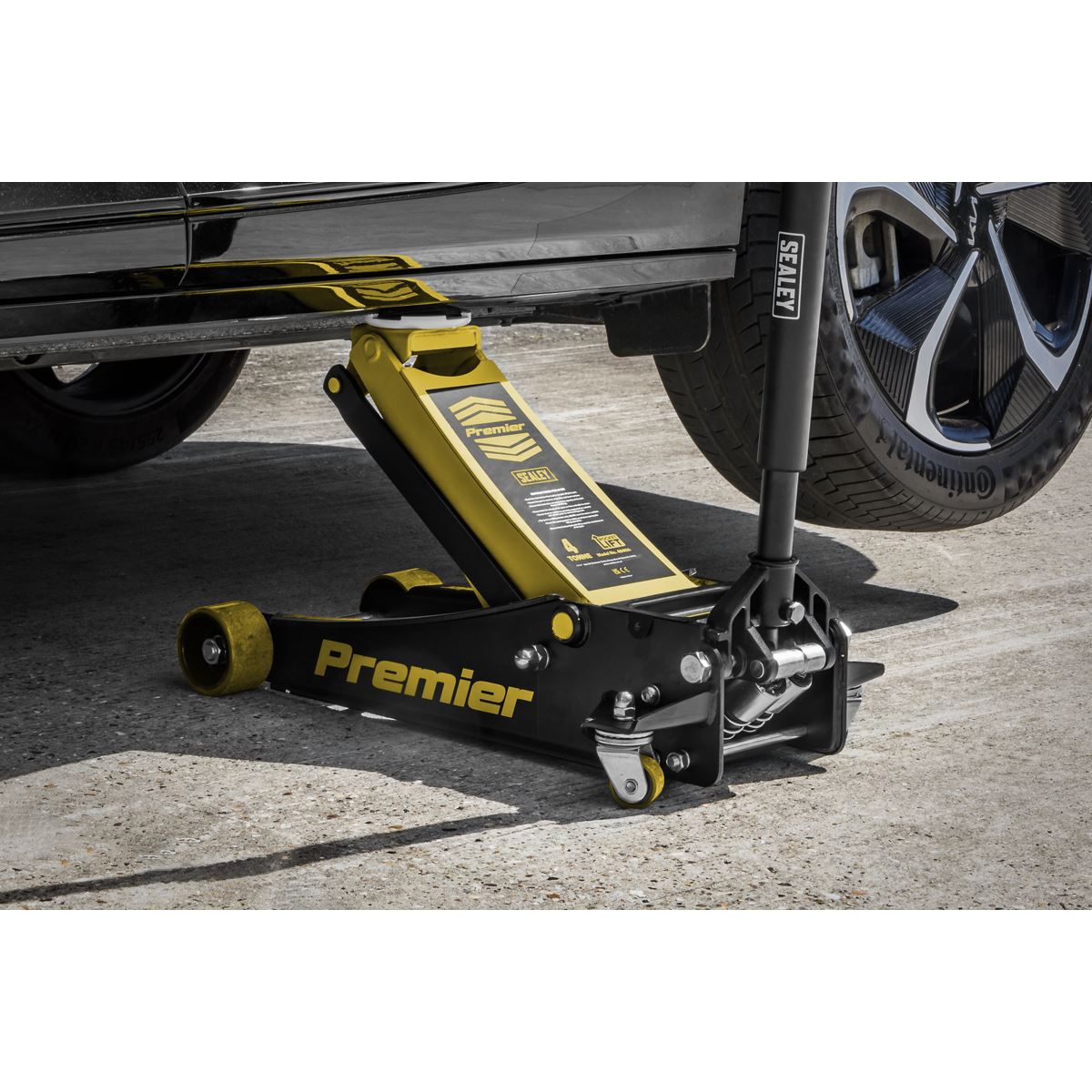 Sealey 4040AY Premier Low Profile Trolley Jack with Rocket Lift 4 Tonne - Yellow