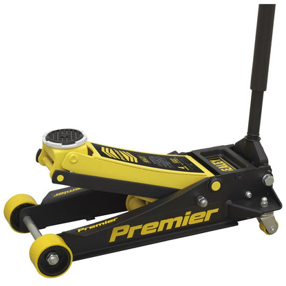 Sealey 4040AY Premier Low Profile Trolley Jack with Rocket Lift 4 Tonne - Yellow