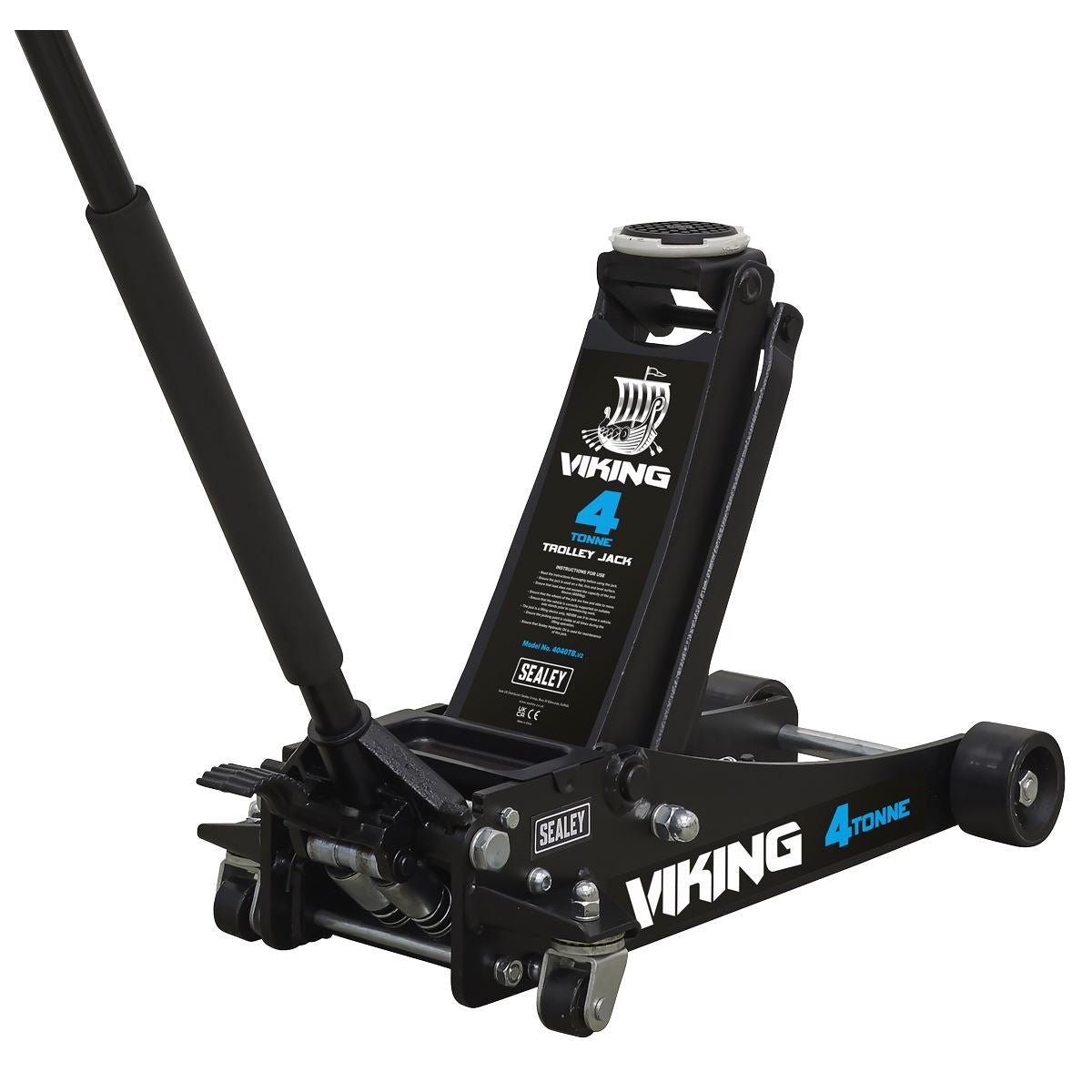 Sealey 4040TB Viking Low Profile Professional Trolley Jack with Rocket Lift 4 Tonne