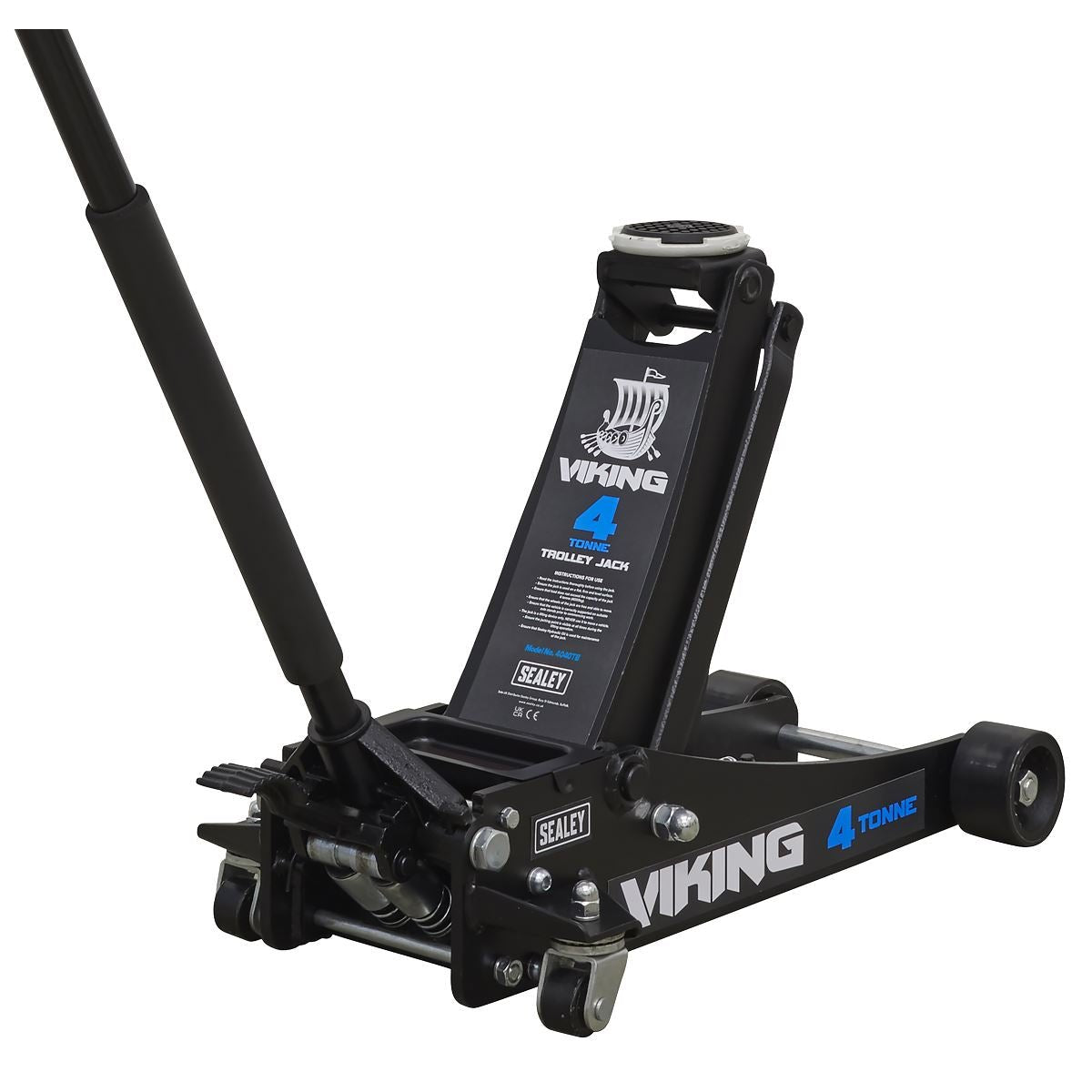 Sealey 4040TB Viking Low Profile Professional Trolley Jack with Rocket Lift 4 Tonne