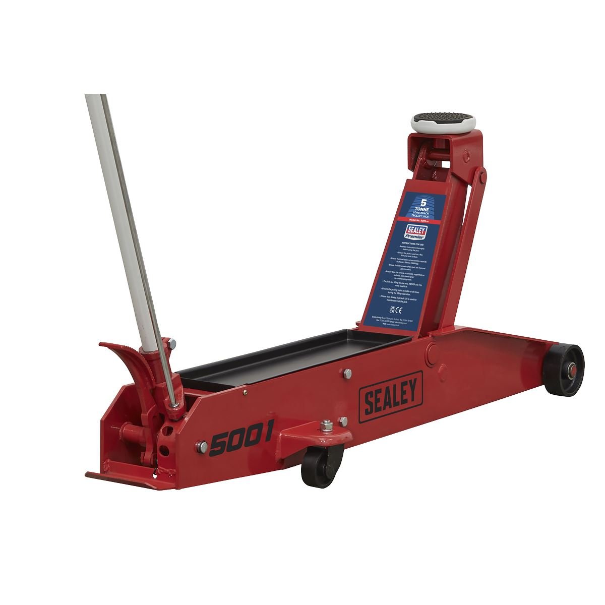 Sealey 5001 Sealey 5001 Premier Long Reach Trolley Jack 5 Tonne