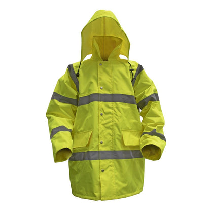 Sealey 806L Hi - Vis Yellow Motorway Jacket with Quilted Lining - Large