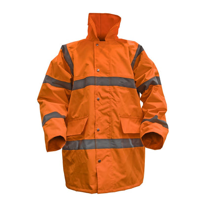 Sealey 806XLO Hi - Vis Orange Motorway Jacket with Quilted Lining - X - Large