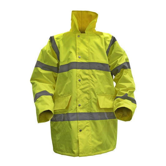 Sealey 806XXL Hi - Vis Yellow Motorway Jacket with Quilted Lining - XX - Large