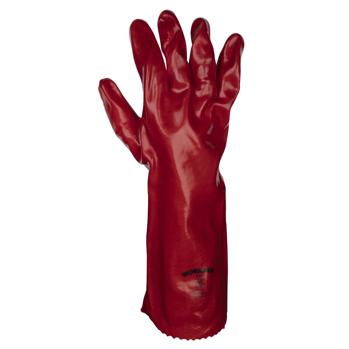 Sealey 9114 Red PVC Gauntlets 450mm - Pair