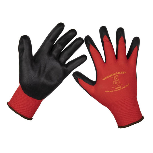 Sealey 9125L/B120 Flexi Grip Nitrile Palm Gloves (Large) - Pack of 120 Pairs