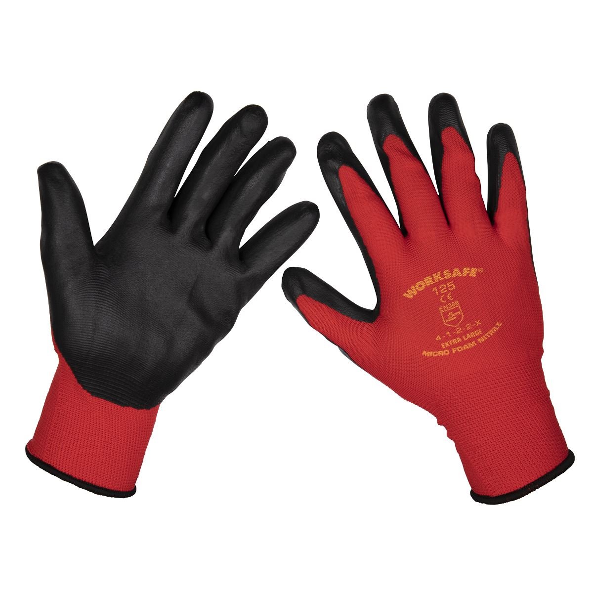 Sealey 9125XL/B120 Flexi Grip Nitrile Palm Gloves (X - Large) - Pack of 120 Pairs