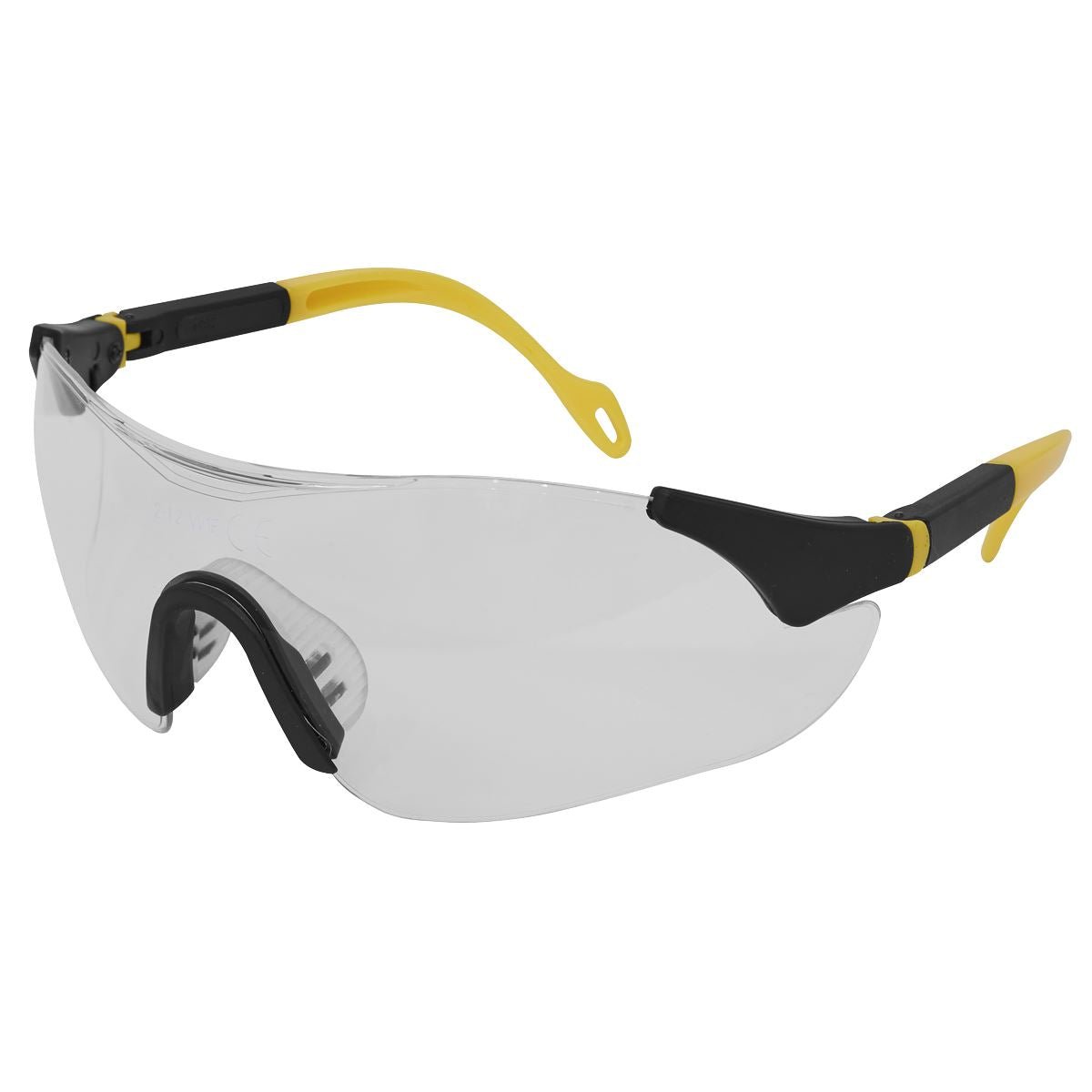 Sealey 9208 Sports Style Clear Safety Glasses with Adjustable Arms