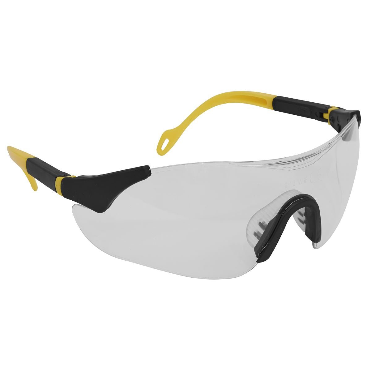 Sealey 9208 Sports Style Clear Safety Glasses with Adjustable Arms