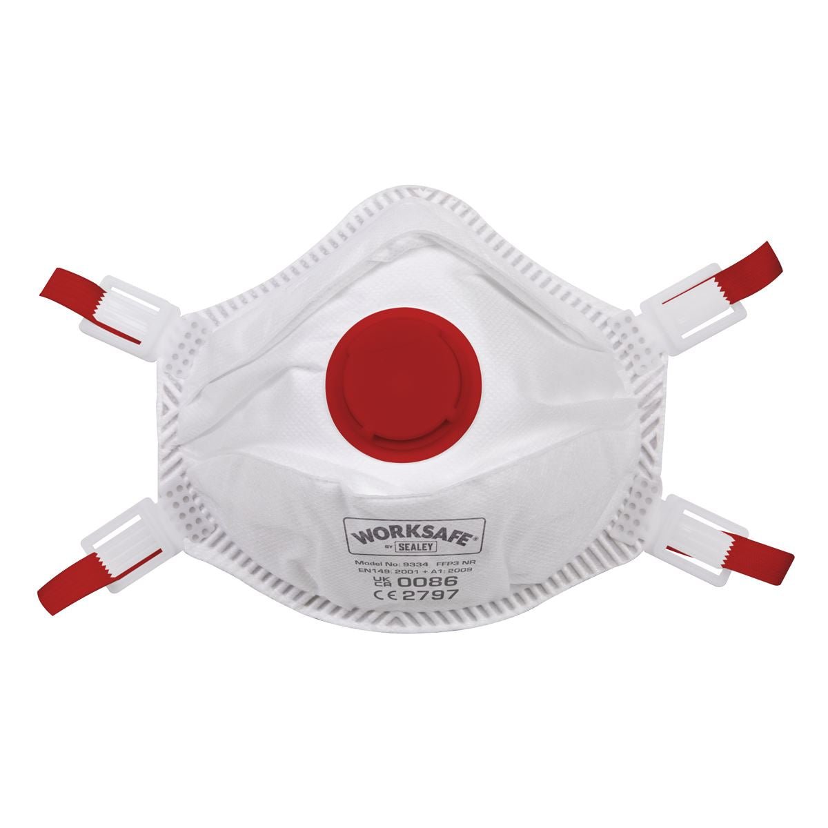 Sealey 9334/10 Cup Mask Valved FFP3 - Pack of 10