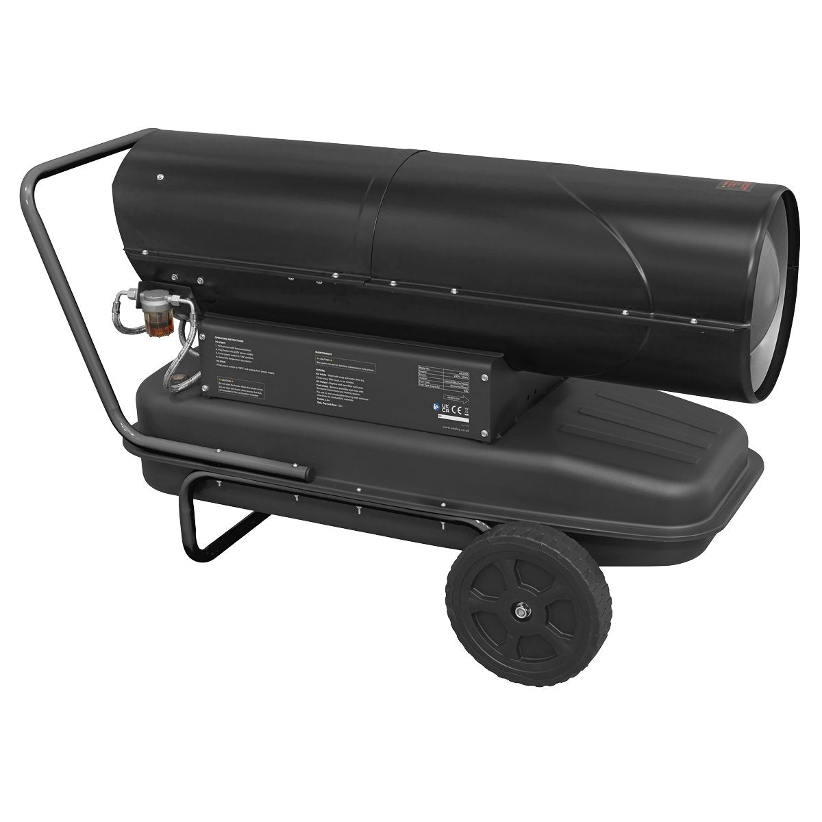 Sealey AB2380 Space Warmer® Kerosene/Diesel Heater 240000Btu/hr with Wheels