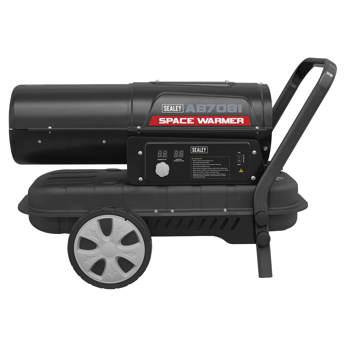 Sealey AB7081 Space Warmer® Kerosene/Diesel Heater 70000Btu/hr with Wheels