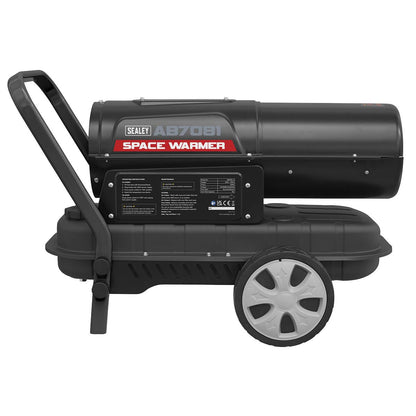 Sealey AB7081 Space Warmer® Kerosene/Diesel Heater 70000Btu/hr with Wheels