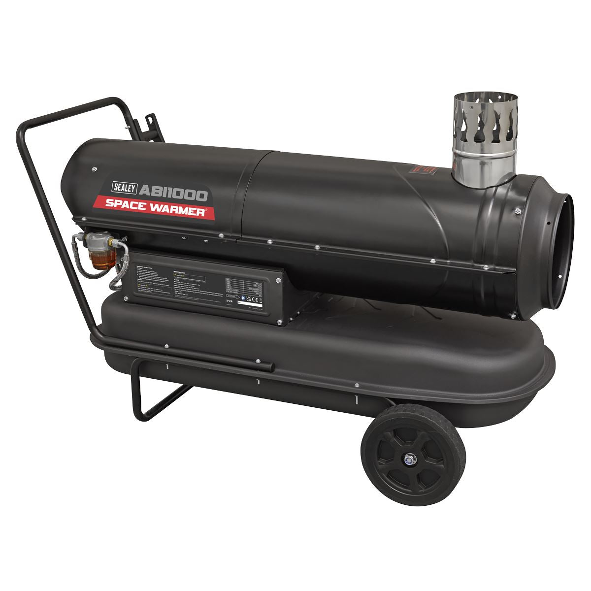 Sealey ABI1000 Space Warmer® Indirect Kerosene/Diesel Heater 102,000Btu/hr with Wheels