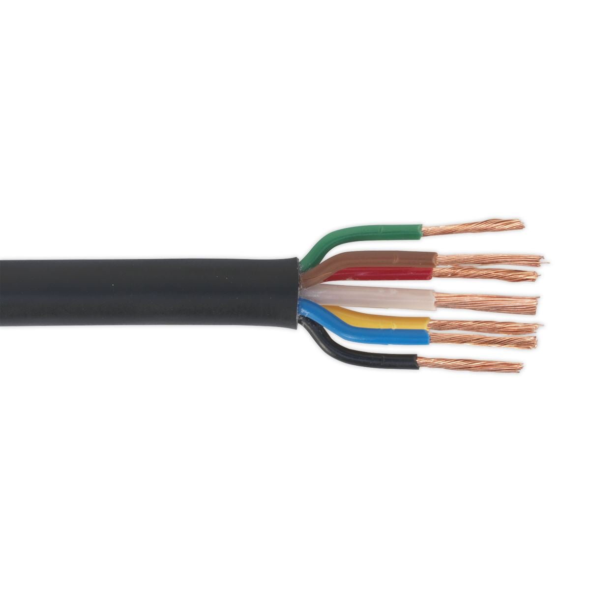 Sealey AC28307CTH Automotive Cable Thin Wall 6 x 1mm² 32/0.20mm 1 x 2mm² 28/0.30mm 30m Black