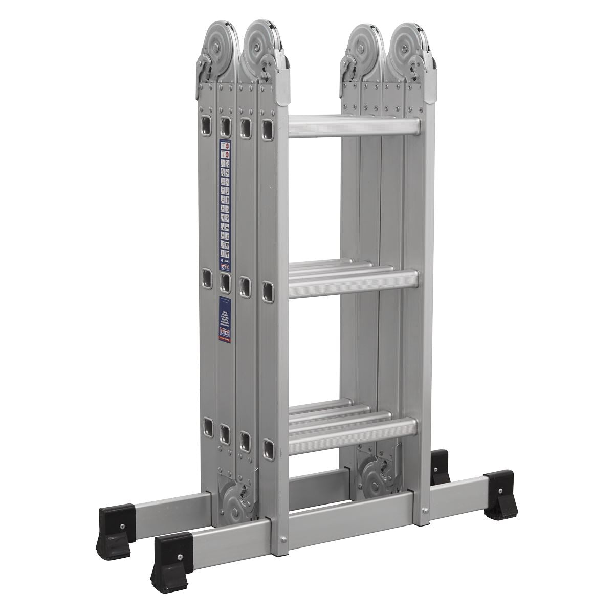 Sealey AFPL1 Aluminium Folding Platform Ladder 4 - Way EN 131