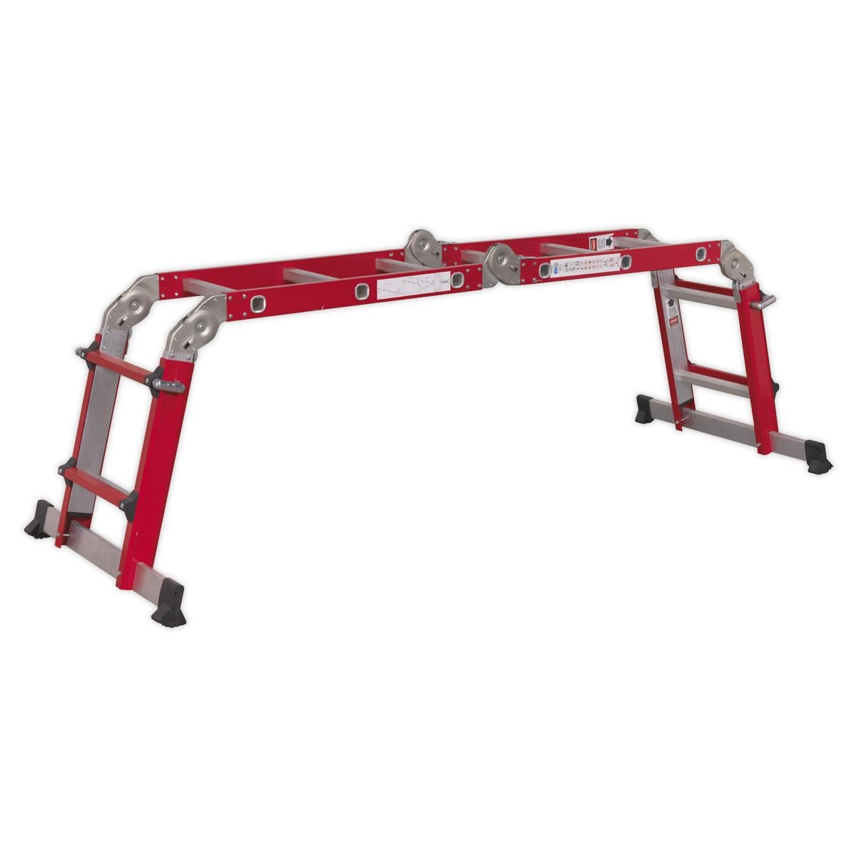 Sealey AFPL2 Aluminium Multipurpose Ladder EN 131 Adjustable Height