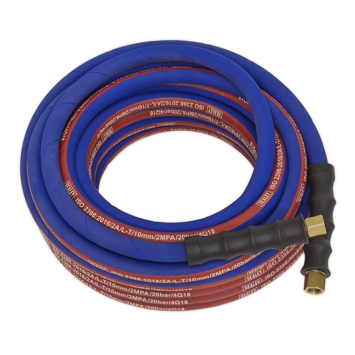 Sealey AH10R Air Hose 10m x Ø8mm with 1/4"BSP Unions Extra - Heavy - Duty