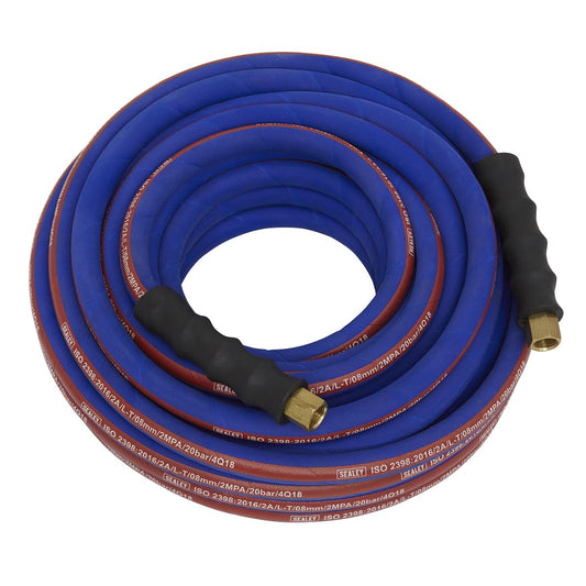 Sealey AH15R Air Hose 15m x Ø8mm with 1/4"BSP Unions Extra - Heavy - Duty