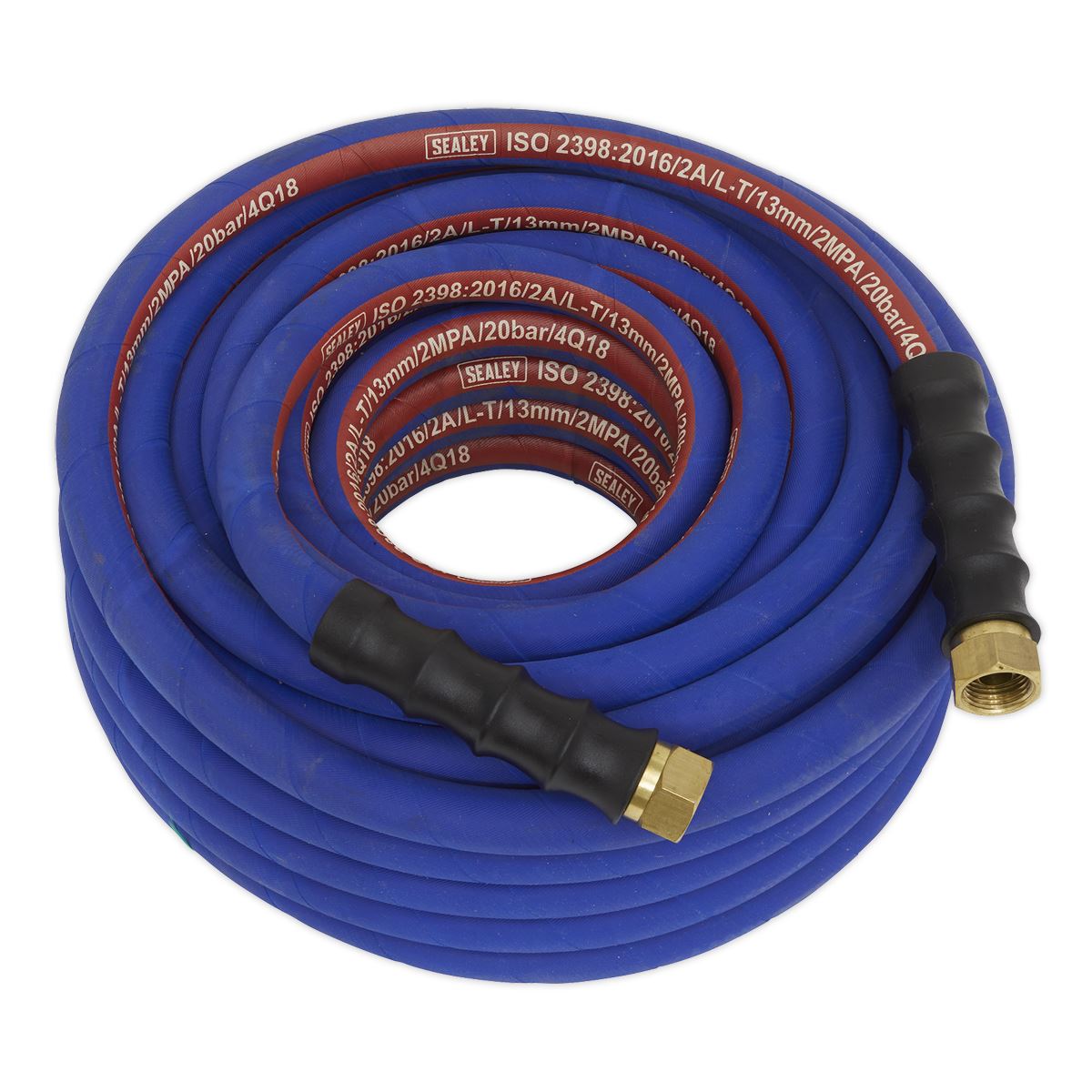 Sealey AH20R/12 Air Hose 20m x Ø13mm with 1/2"BSP Unions Extra - Heavy - Duty