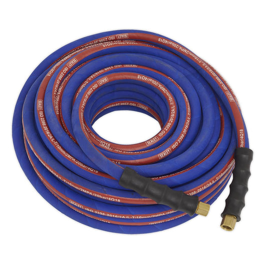 Sealey AH20R/38 Air Hose 20m x Ø10mm with 1/4"BSP Unions Extra - Heavy - Duty