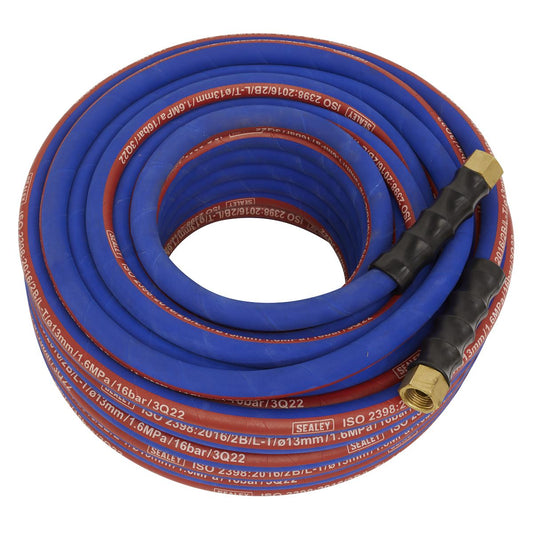 Sealey AH30R/12 Air Hose 30m x Ø13mm with 1/2"BSP Unions Extra - Heavy - Duty