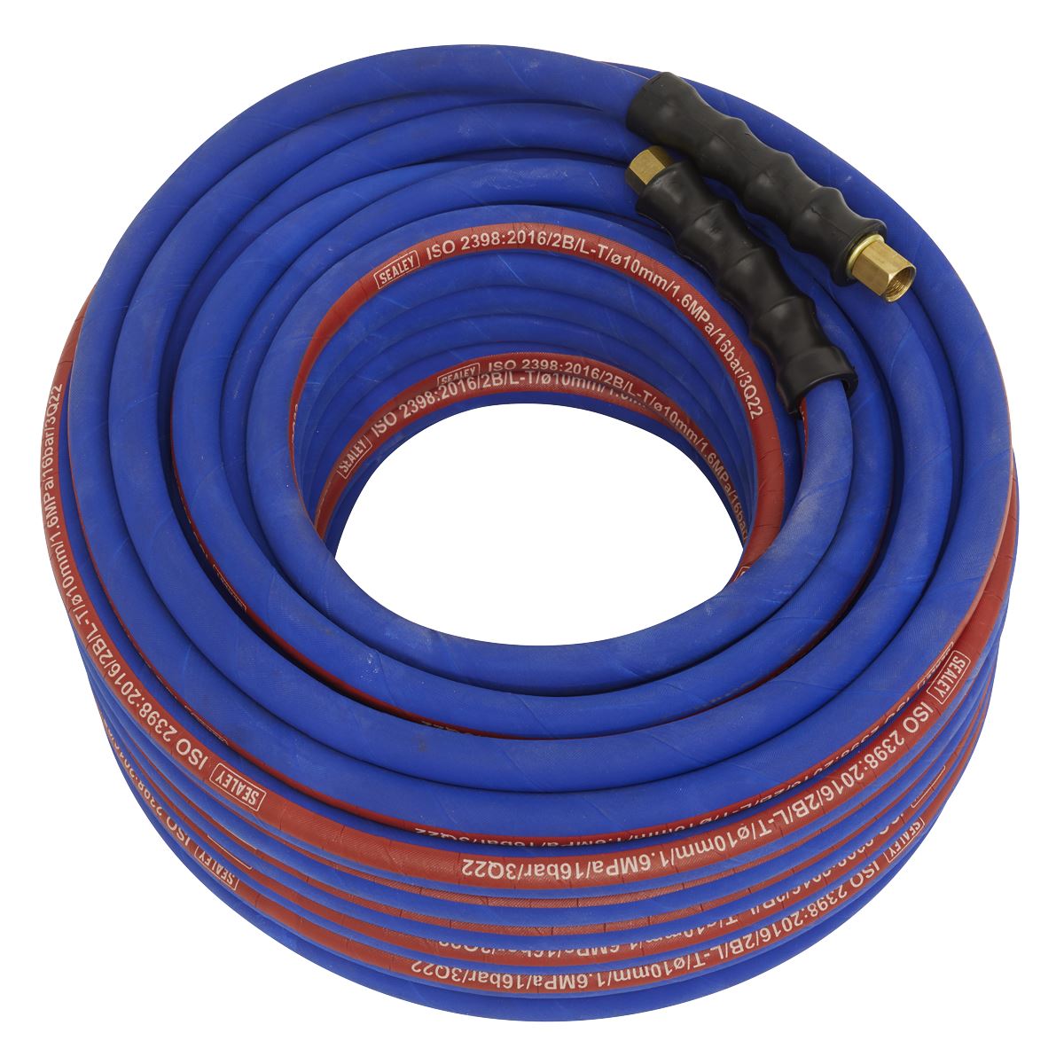 Sealey AH30R/38 Air Hose 30m x Ø10mm with 1/4"BSP Unions Extra - Heavy - Duty