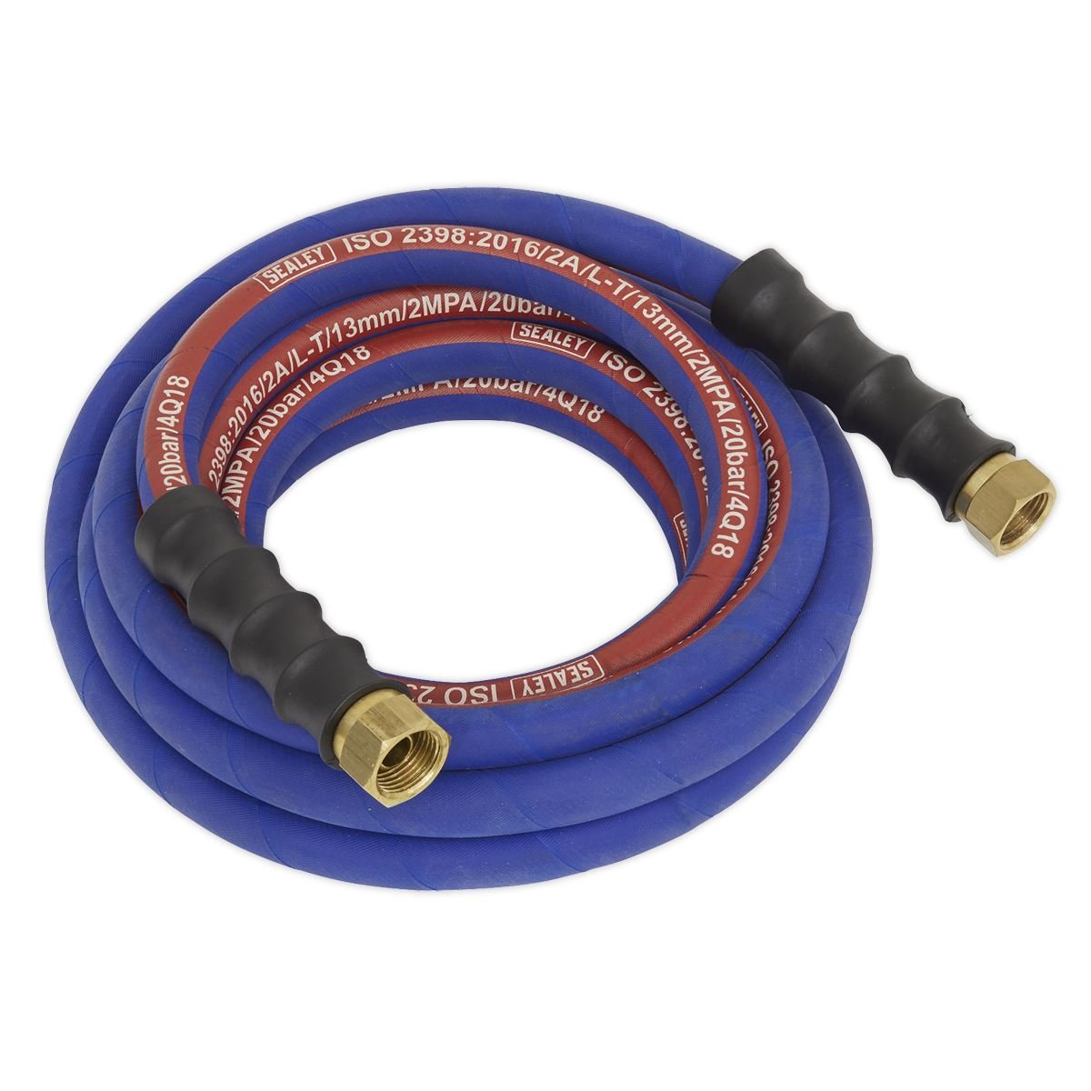 Sealey AH5R/12 Air Hose 5m x Ø13mm with 1/2"BSP Unions Extra - Heavy - Duty